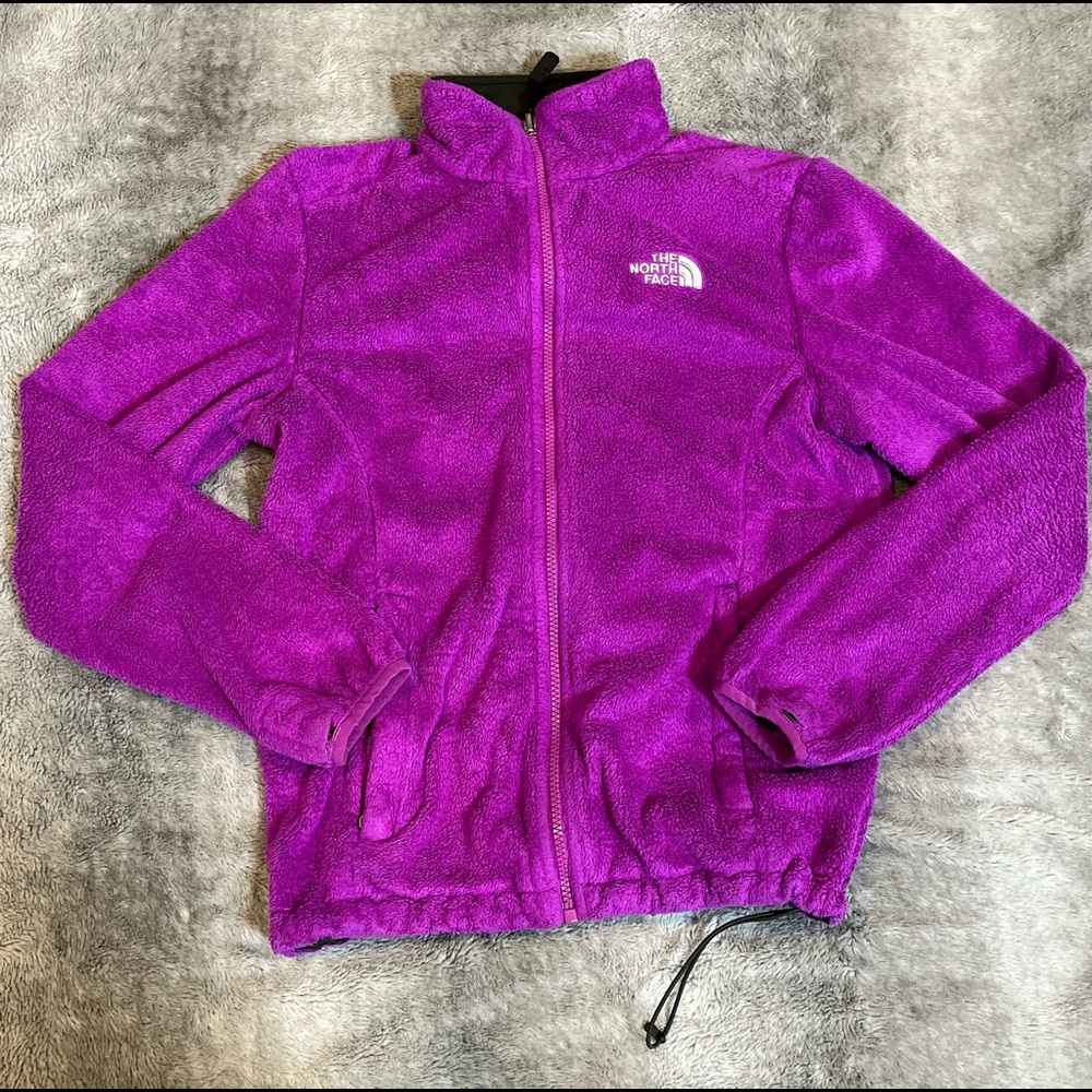 Purple north face full zip jacket